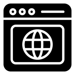Web Icon in Solid Style