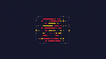 minimalist colorful code lines on dark background, modern programming and technology illustration. wallpaper background for web design, ads, copy prints. blank copy space for text 

