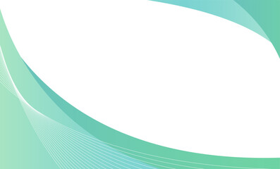 緑　曲線　フレーム背景