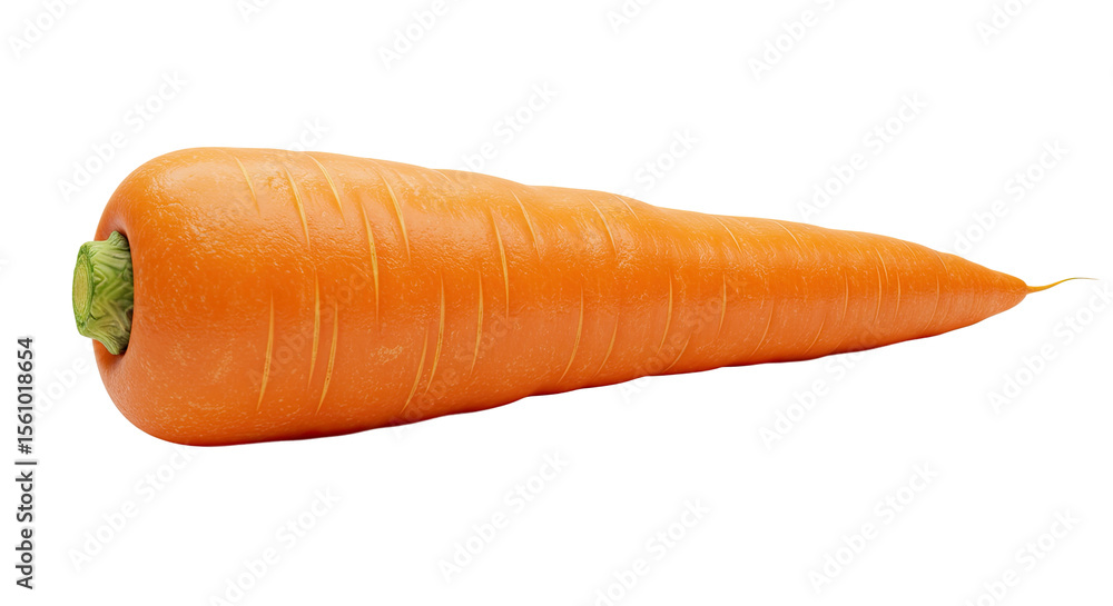 Poster orange carrot with natural texture and vibrant color in a studio shot