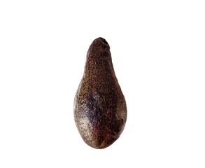Ripe Guatemalan Avocado Isolated on White Background