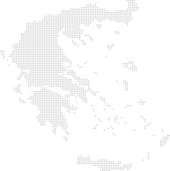 Obraz premium Greece – square dot grid vector map (Web Mercator projection, PPT-compatible & fully editable)