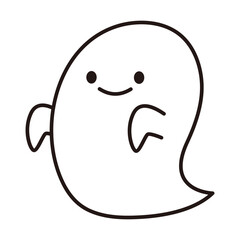笑顔のおばけのイラスト