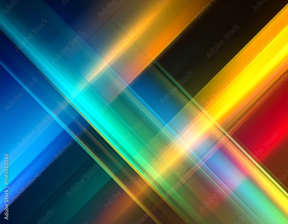 Poster abstract dusty rainbow gradient background with soft diagonal light and subtle glass