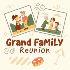 Happy family gathering memories reunion photos