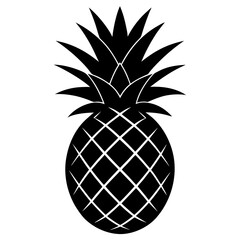 Obraz premium A black pineapple isolated on white background