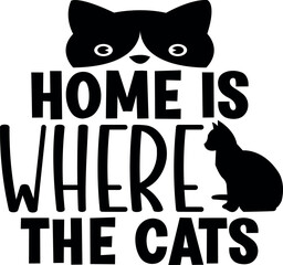 Home is where the cats SVG