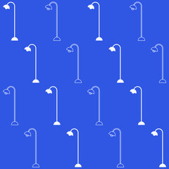 Tall Lamp Vector Seamless Pattern