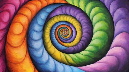 Fototapeta premium Vivid Psychedelic Swirls in Bright Colors and Patterns