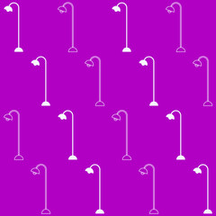 Tall Lamp Vector Seamless Pattern