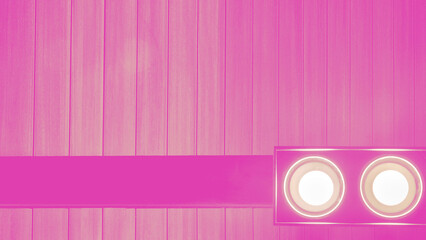 Abstract Background. Plastic wood ceiling with lights decorating a fashion shop in pink, gray, white gradient blurred on Khao San Road, Thailand. Wood, Fabric, Wall, Pattern, Wooden, Design, Wallpaper