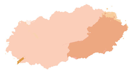 Obraz premium Abstract watercolor texture in earthy tones on transparent background for creative design