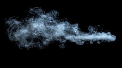 Smoke or fog isolated on black background