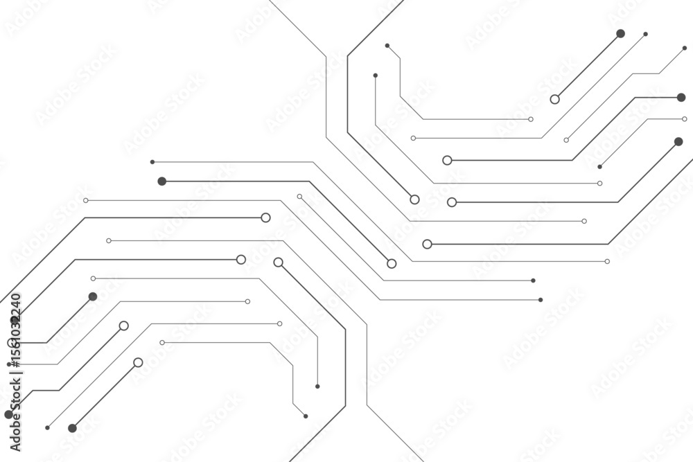 Aufkleber Abstract digital background with technology circuit board texture. Electronic motherboard illustration. Communication and engineering concept. Vector illustration