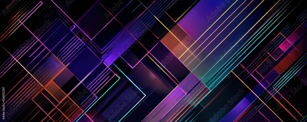 Poster abstract background with geometric patterns and colorful lines for graphic design element geometric 