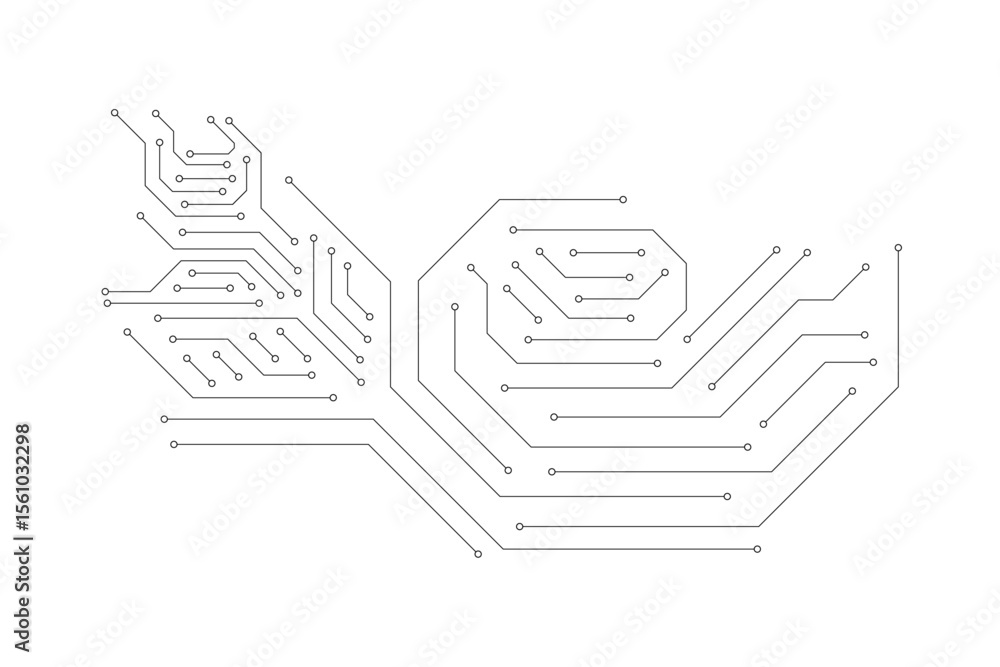 Aufkleber Abstract digital background with technology circuit board texture. Electronic motherboard illustration. Communication and engineering concept. Vector illustration