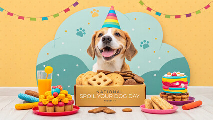 National Spoil Your Dog Day. Dog Concept Background.