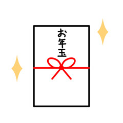 お年玉のポチ袋アイコン