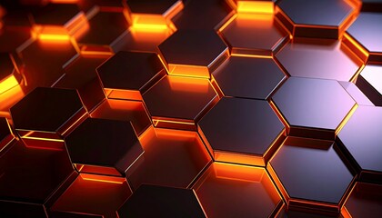 Digital hexagon abstract background. 