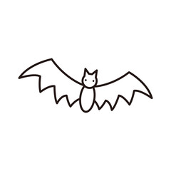 飛んでいるコウモリのイラスト