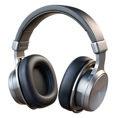 Wireless Headphones Icon 3D Render Modern Audio Music Listening Device