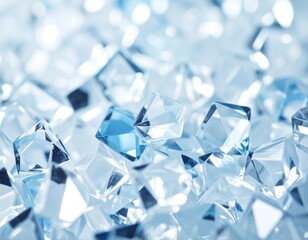 Chaotic Glass Shapes Background.