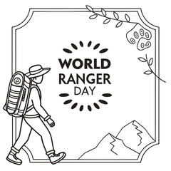 WORLD RANGER DAY vector illustration