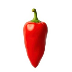Vibrant Red Pepper on White Background