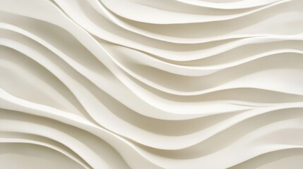 Obraz premium Tranquil Waves on a Quiet Sandy Beach in Minimalist Style