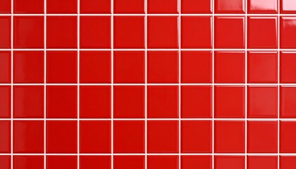 Red Glossy Ceramic Tiles Seamless Background Texture with Clean, Modern, and Minimalist.