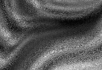 Black Foil with Wrinkled and Textured Surface Abstract Background
