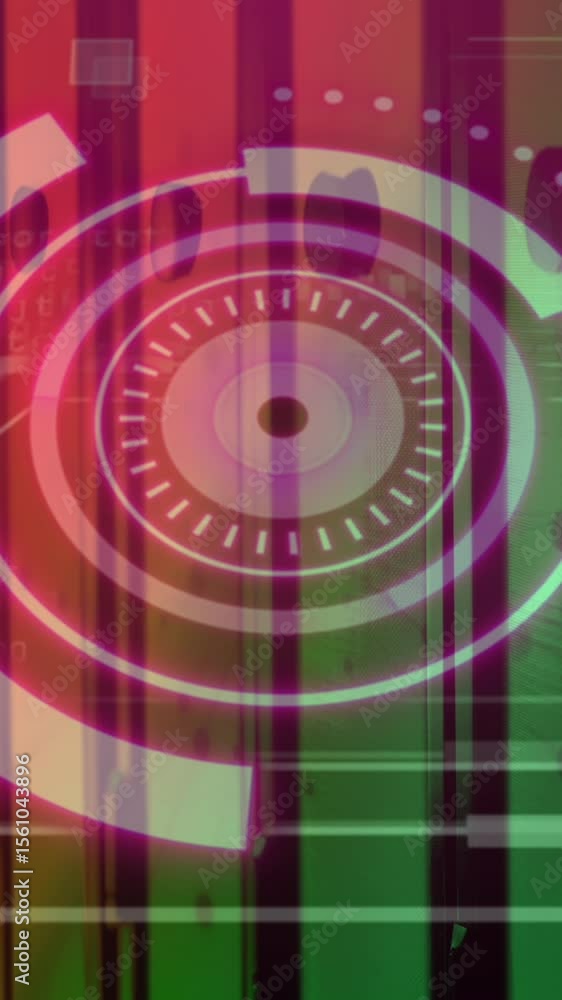 Poster animation of scope scanning with data processing over server room