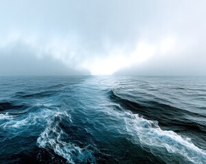 Fototapeta premium Misty ocean pathway