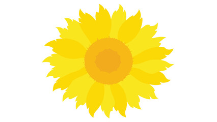 Fototapeta premium Beautiful bright sunflower illustration with transparent background for versatile design uses