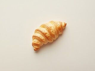 Minimalist croissant photo; isolated white background - ai