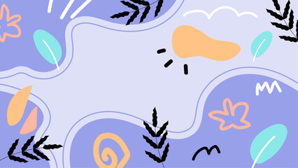 Abstract pastel green design with leaves and shapes suitable for social media graphics, stationery, web design, and spring themed projects.