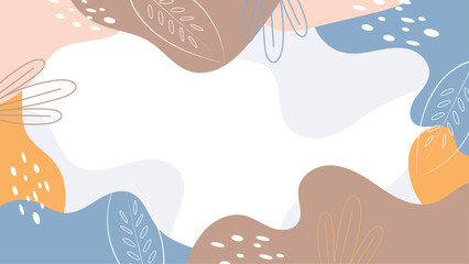 Abstract floral design with pastel colors, perfect for spring themed invitations, greeting cards, or feminine branding materials. Great for print or digital projects.