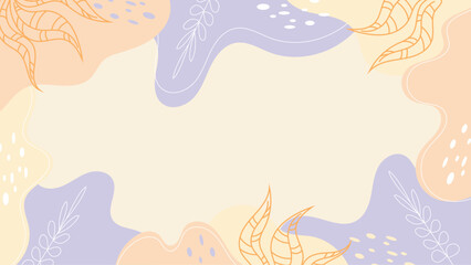 Pink pastel abstract art with leaves and organic shapes. Perfect for feminine designs, nature themes, or calming visuals for various projects.