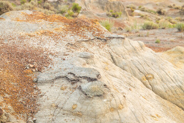 The Badlands rock formations at Theodore Roosevelt National Park, North Dakota