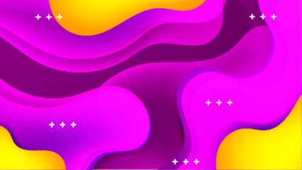 Abstract purple and yellow paper like wave design suitable for backgrounds, presentations, and digital art projects with a modern aesthetic.
