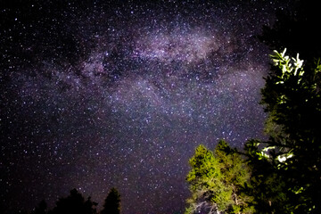 starry night sky in Montana with the Milky Way 