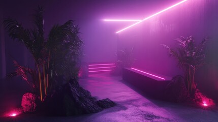 Sleek Neon Streaming Overlay with Customizable Text Fields