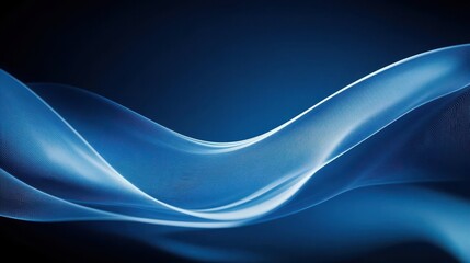 Naklejka premium Abstract Blue Smoke Flowing on Dark Background