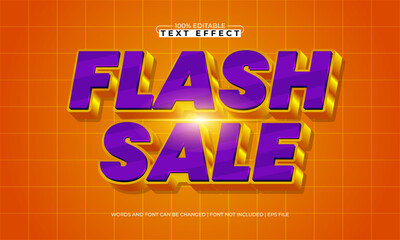 flash sale editable text effect with a discount and offer text style