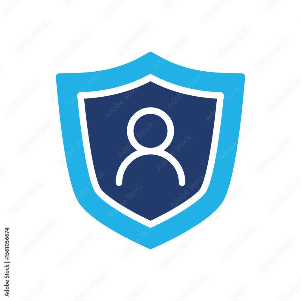 Aufkleber user protection colored icon symbol vector design good for web or mobile app