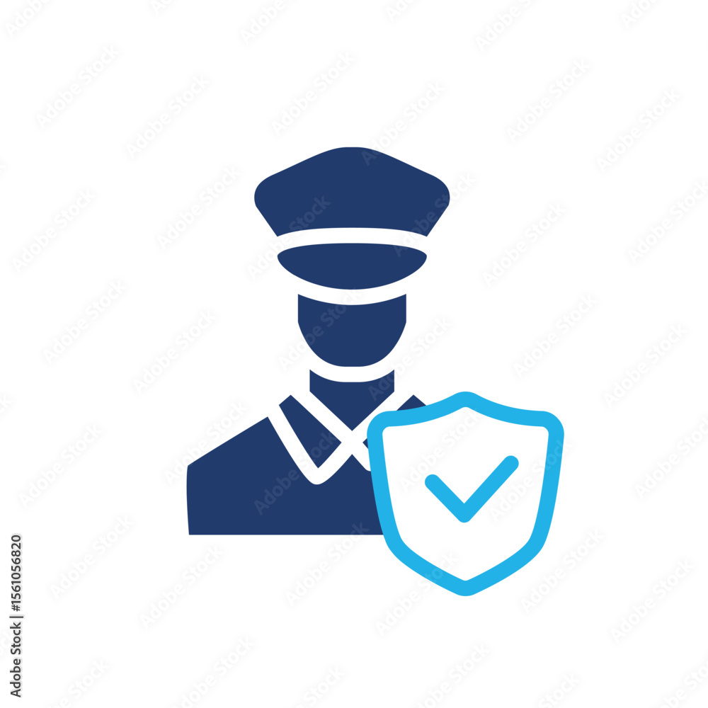 Poster guard colored icon vector design good for web or mobile app