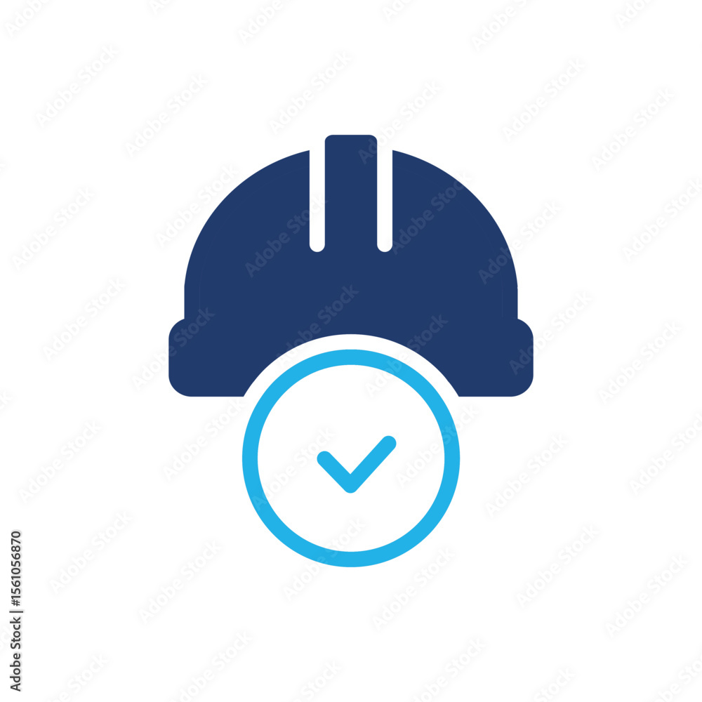 Poster hardhat colored icon symbol vector design good for web or mobile app