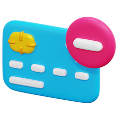 3D No Credit Card Icon