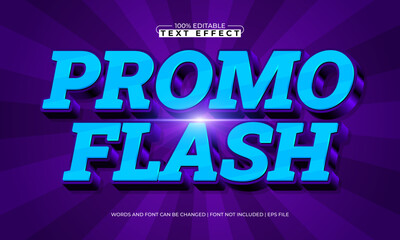 Obraz premium promo flash editable text effect with a discount and offer text style