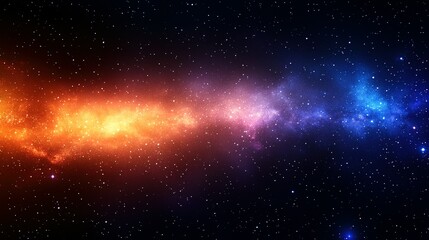 Colorful celestial expanse with vibrant nebulas.